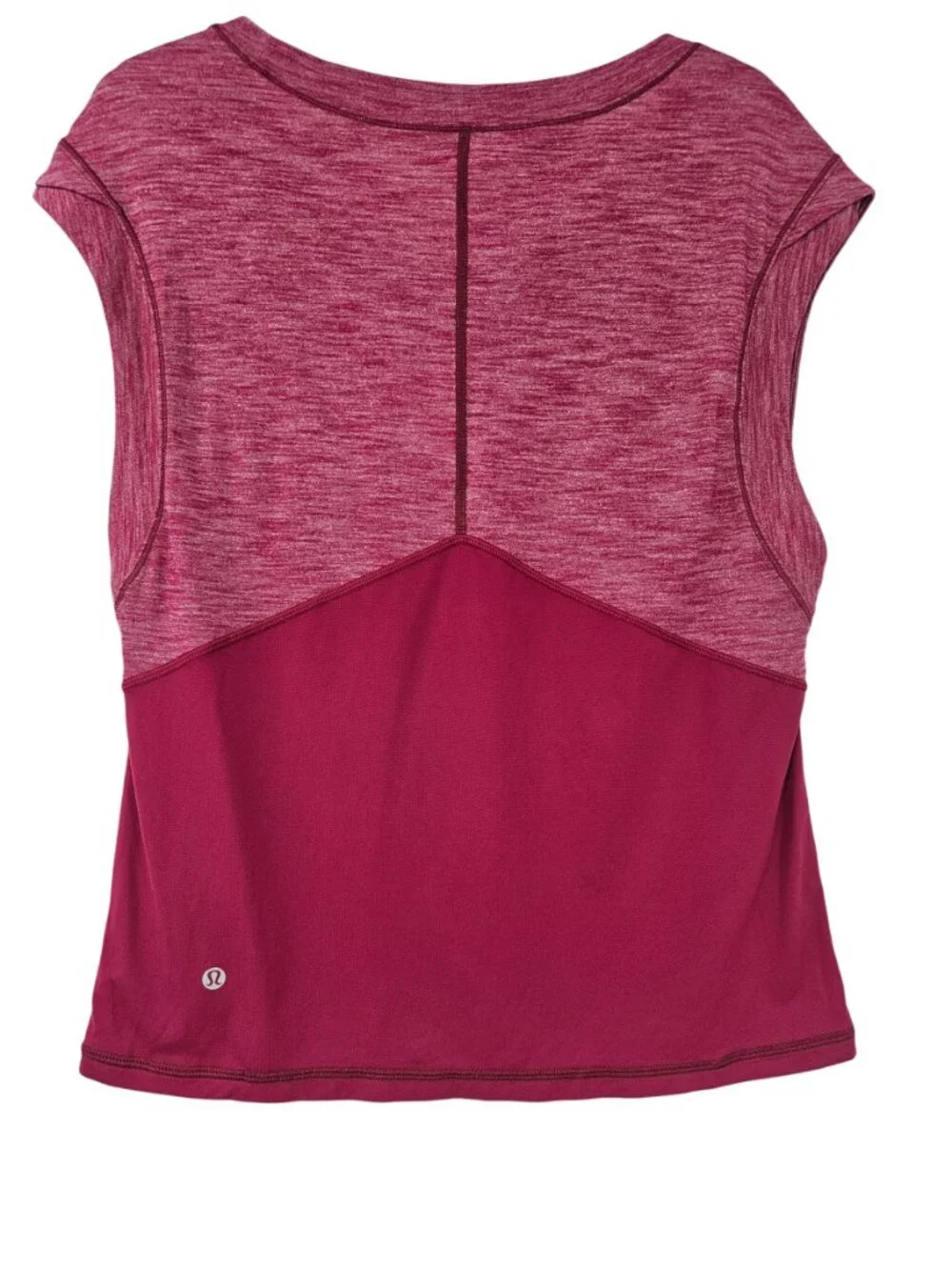 Lululemon Get Sweat Tee Heathered Berry Rumble Women's Size 8-10 Activewear Yoga